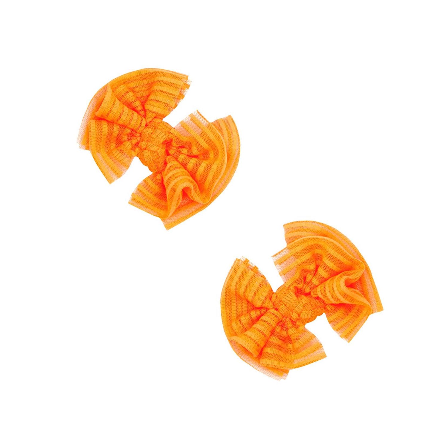 2pk Tulle Baby FAB Clip - Neon Orange Stripe