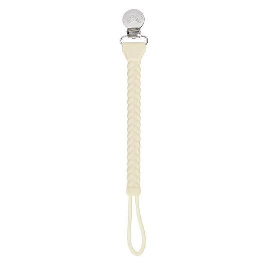 Sweetie Strap Pacifier Clip - Cream Braid
