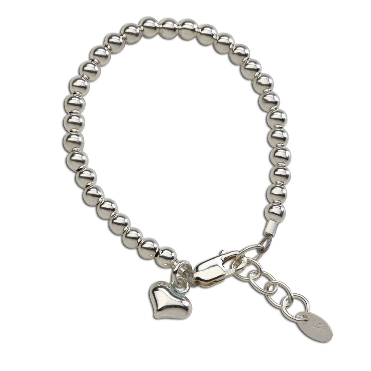 Camry - Sterling Silver Bracelet with Heart Charm