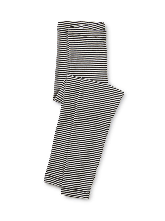 Tea Collection Striped Leggings - Jet Black