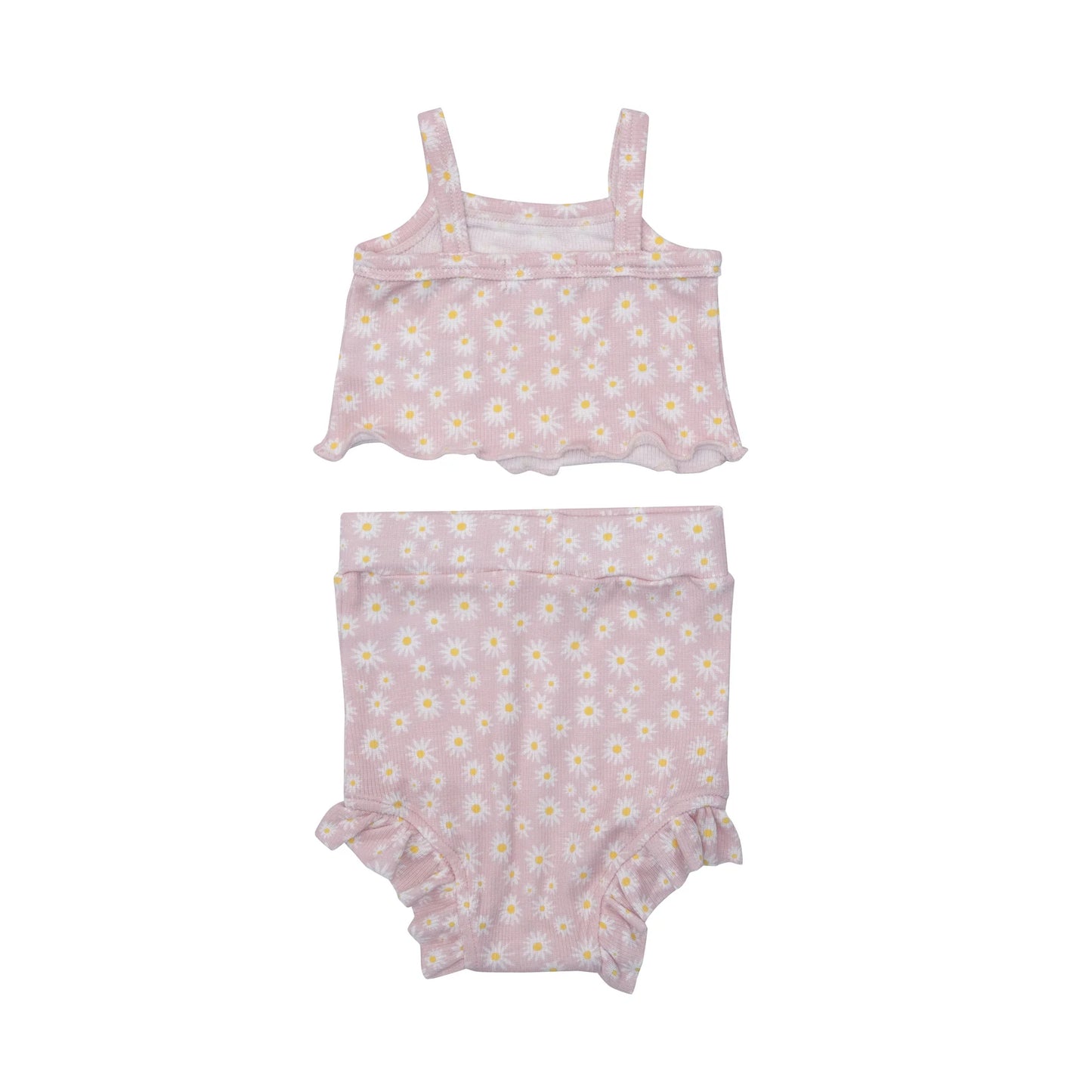 Little Daisy Rib Crop Top & High Waist Short