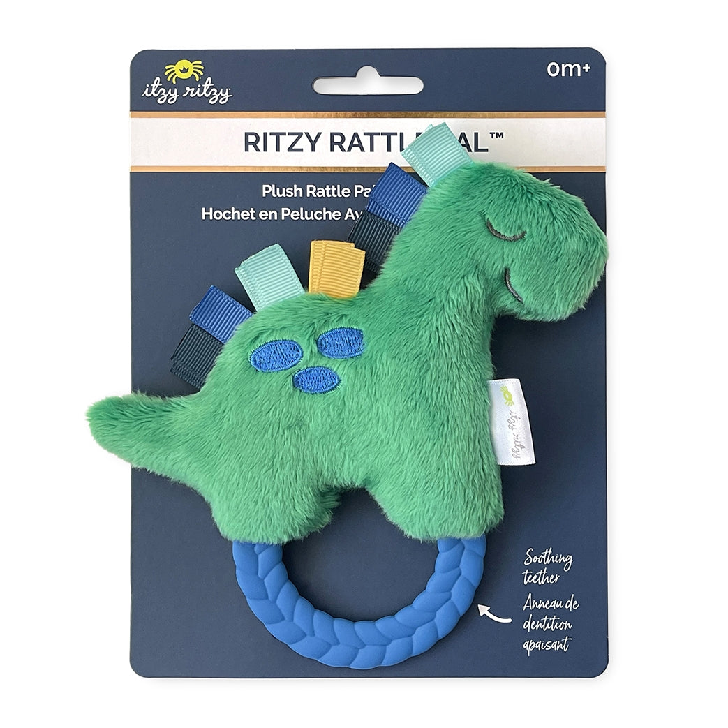Dino Plush Rattle Pal with Teether
