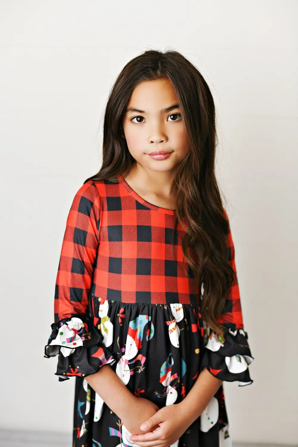 Girls Snowman Twirl Dress
