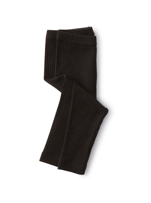 Jet Black Pointelle Baby Leggings