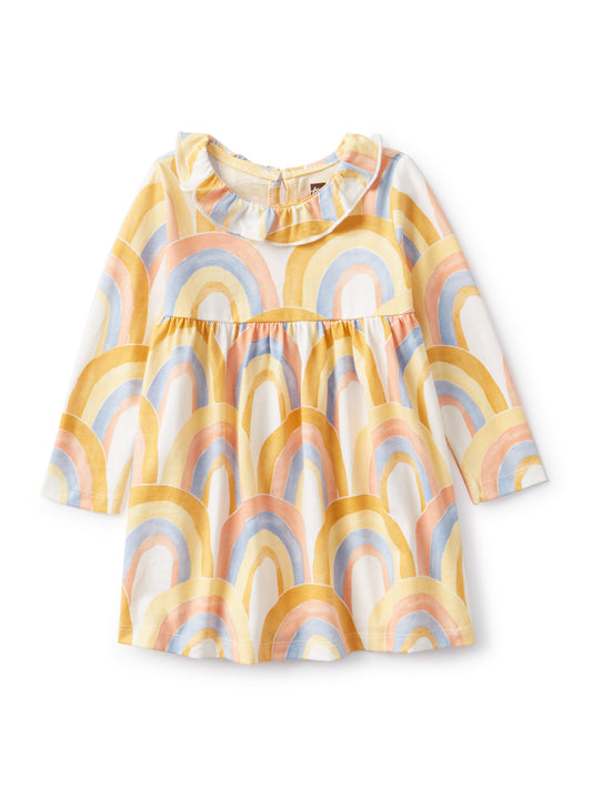 Baby Empire Collar Dress - Over the Rainbow in Gold