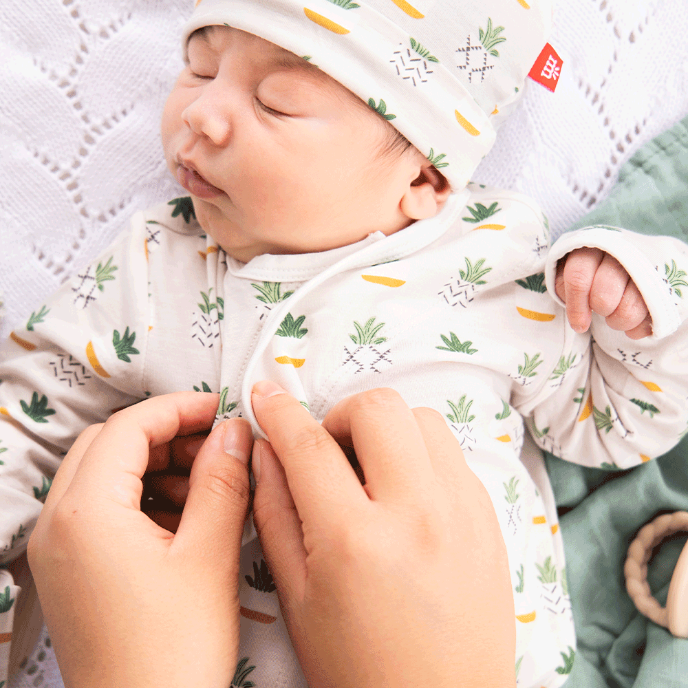 My Zest Life Modal Magnetic Cozy Sleeper Gown + Hat Set