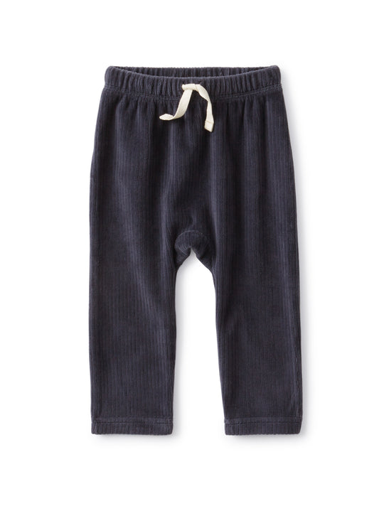 Velour Baby Pants in Indigo