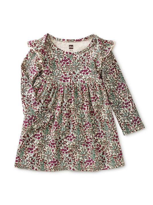 Baby Mighty Mini Dress - Trädgård Floral in Cream