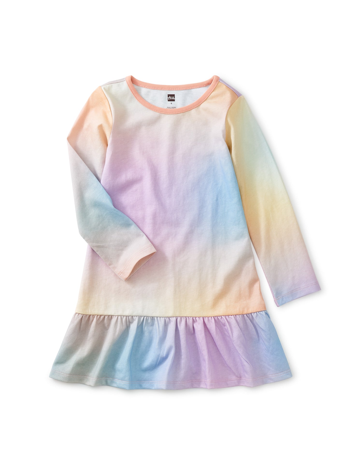 Ruffle Skirted Dress - Rainbow Gradient