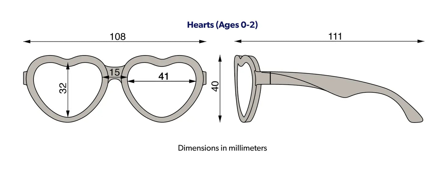 Can't Heartly Wait with Amber Lens - Heart Shaped Sunglasses