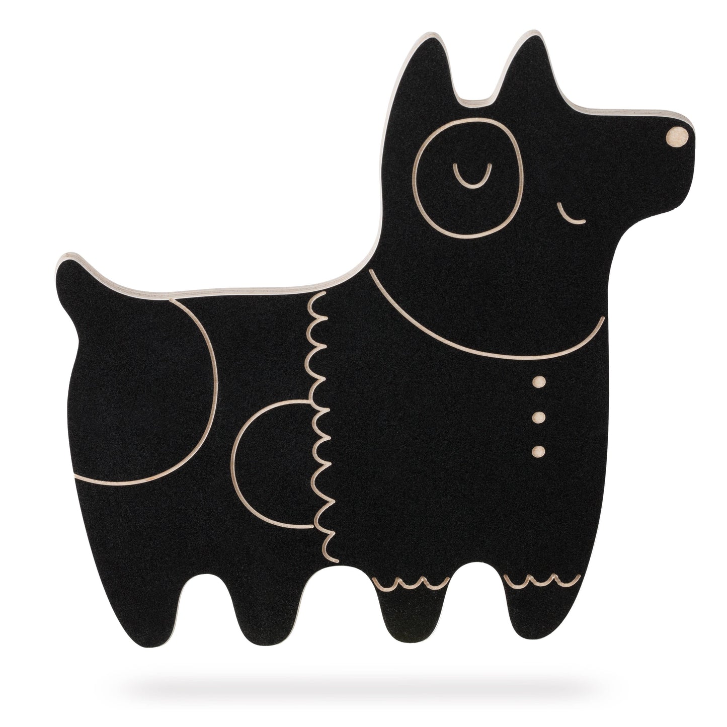 Dog Shaped Chalk Board with Chalk