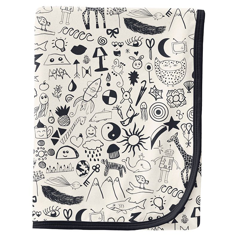 Print Swaddling Blanket - Doodles