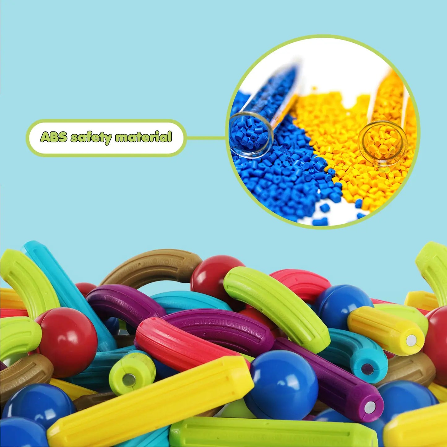 PicassoTiles 50 Piece Magnetic Stick Construction Set