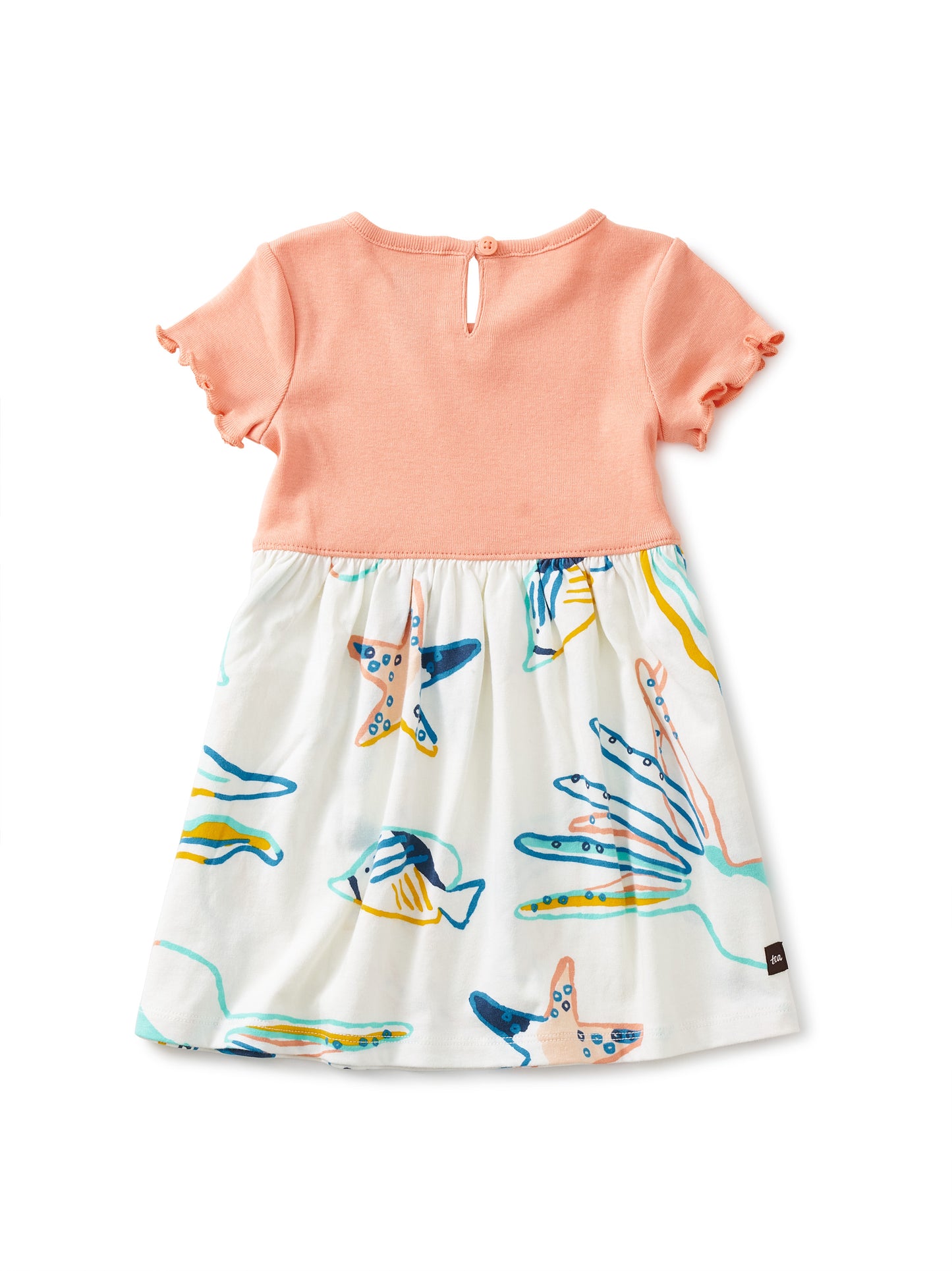 Caribbean Reef in Chalk Empire Baby Dress