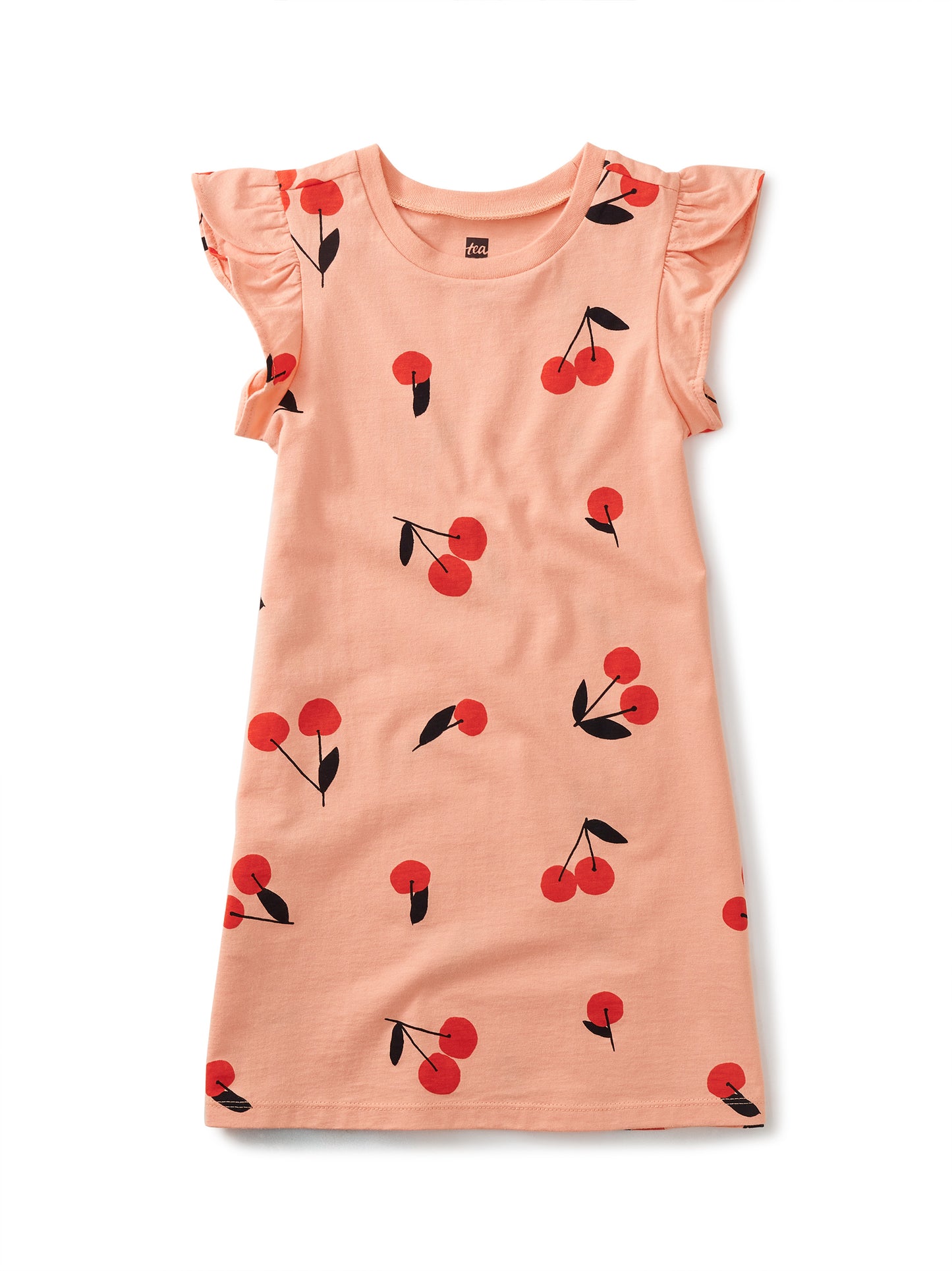 Cherry Toss in Pink Tulip Sleeve Mini Dress