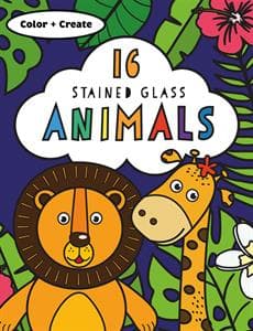 Animals Stained Glass Coloring Book
