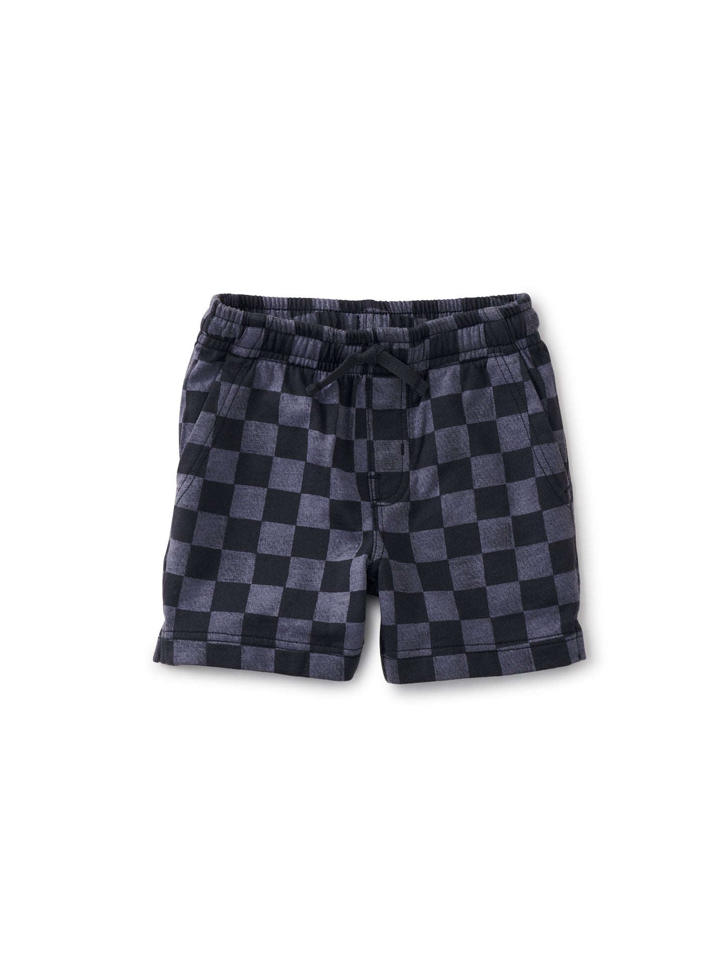 Checkerboard in Blue Knit Shortie