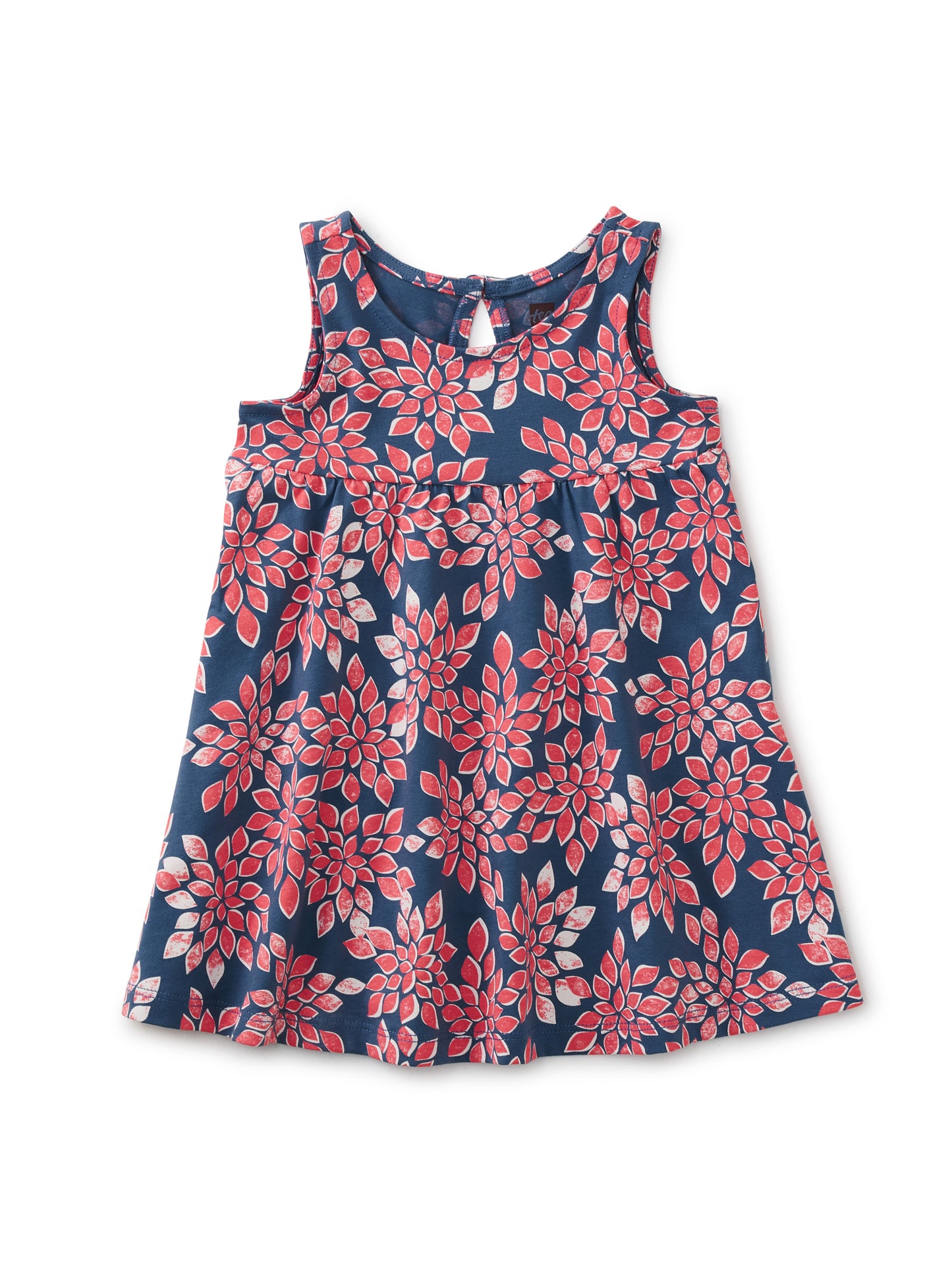 Block Print Leaf Twirl Tank Baby Dress