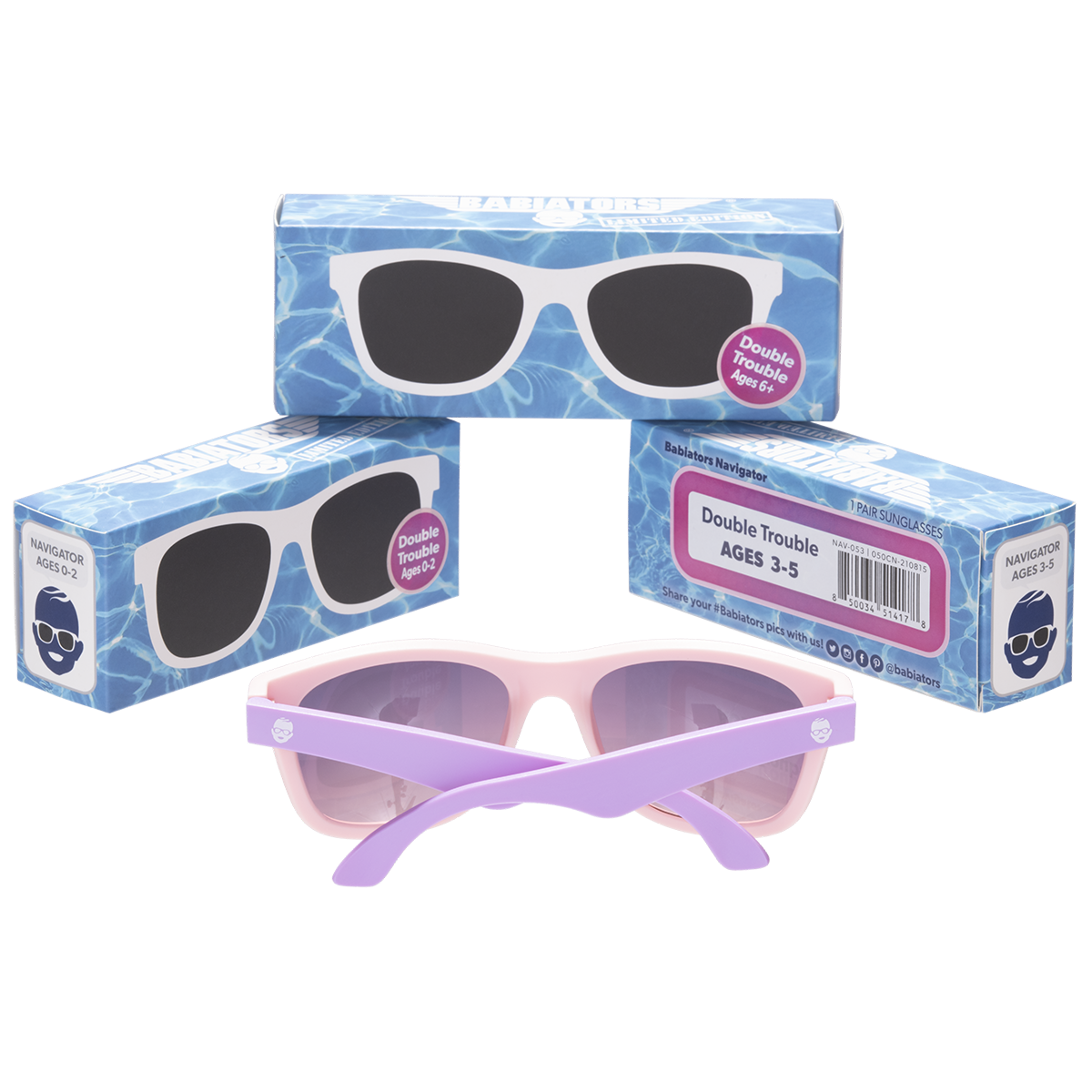 Double Trouble Two-Tone Navigator Sunglasses