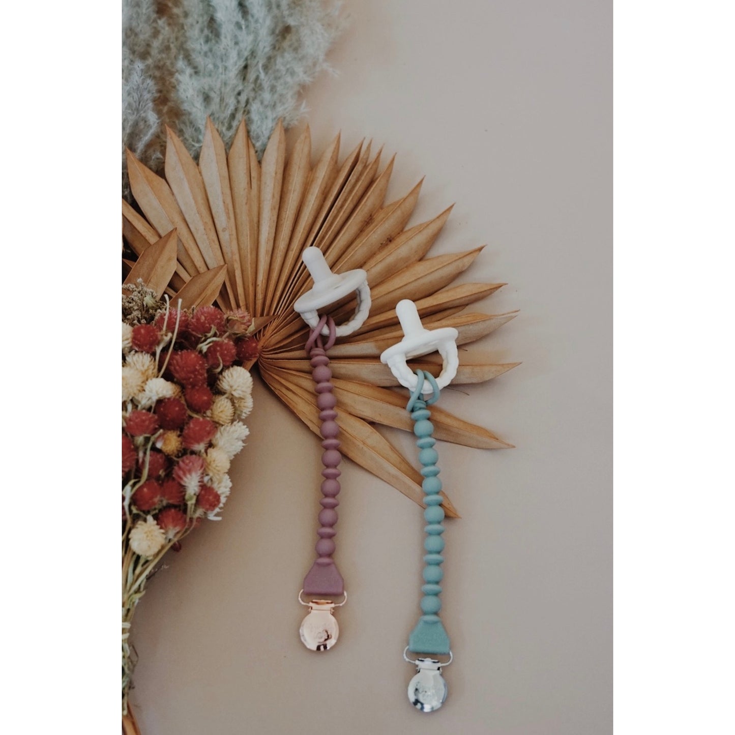 Sweetie Strap Pacifier Clip - Succulent Beaded