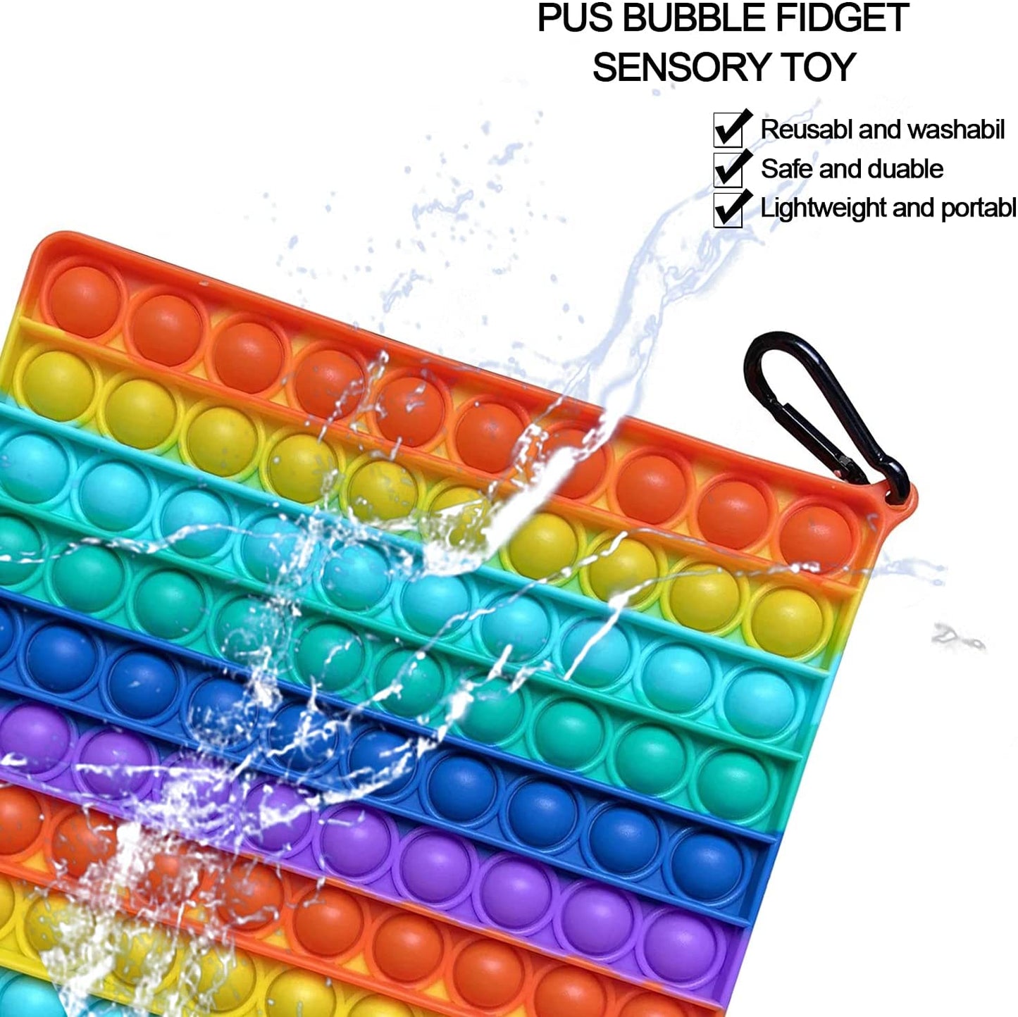 Big Rainbow Square Pop Fidget Toy