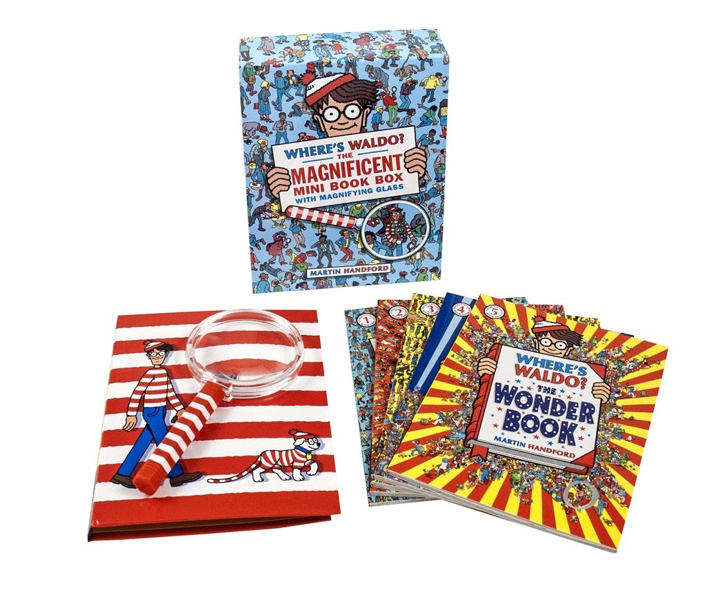 【美品】WHERE'S WALLY? ミニブックボックス（虫眼鏡付き） Where's Waldo? The Magnificent Mini Book Box with Magnifying Glass
