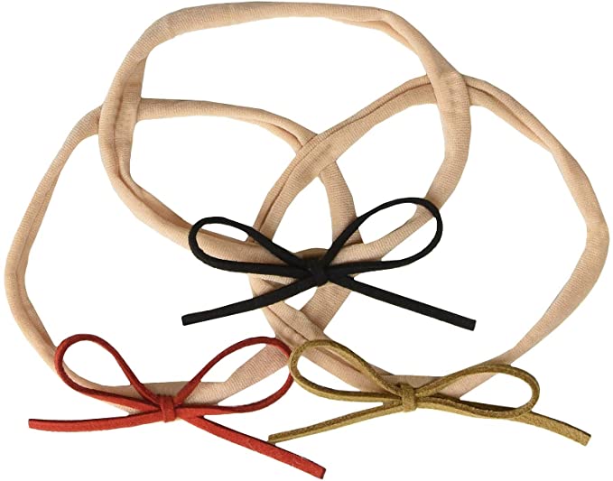 3pk Suede Cord Bow (2 color options)