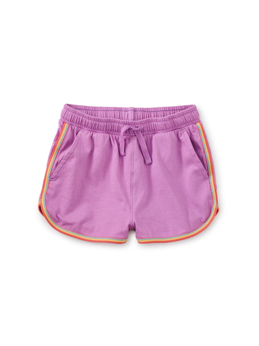 African Violet Rainbow Binding Track Shorts