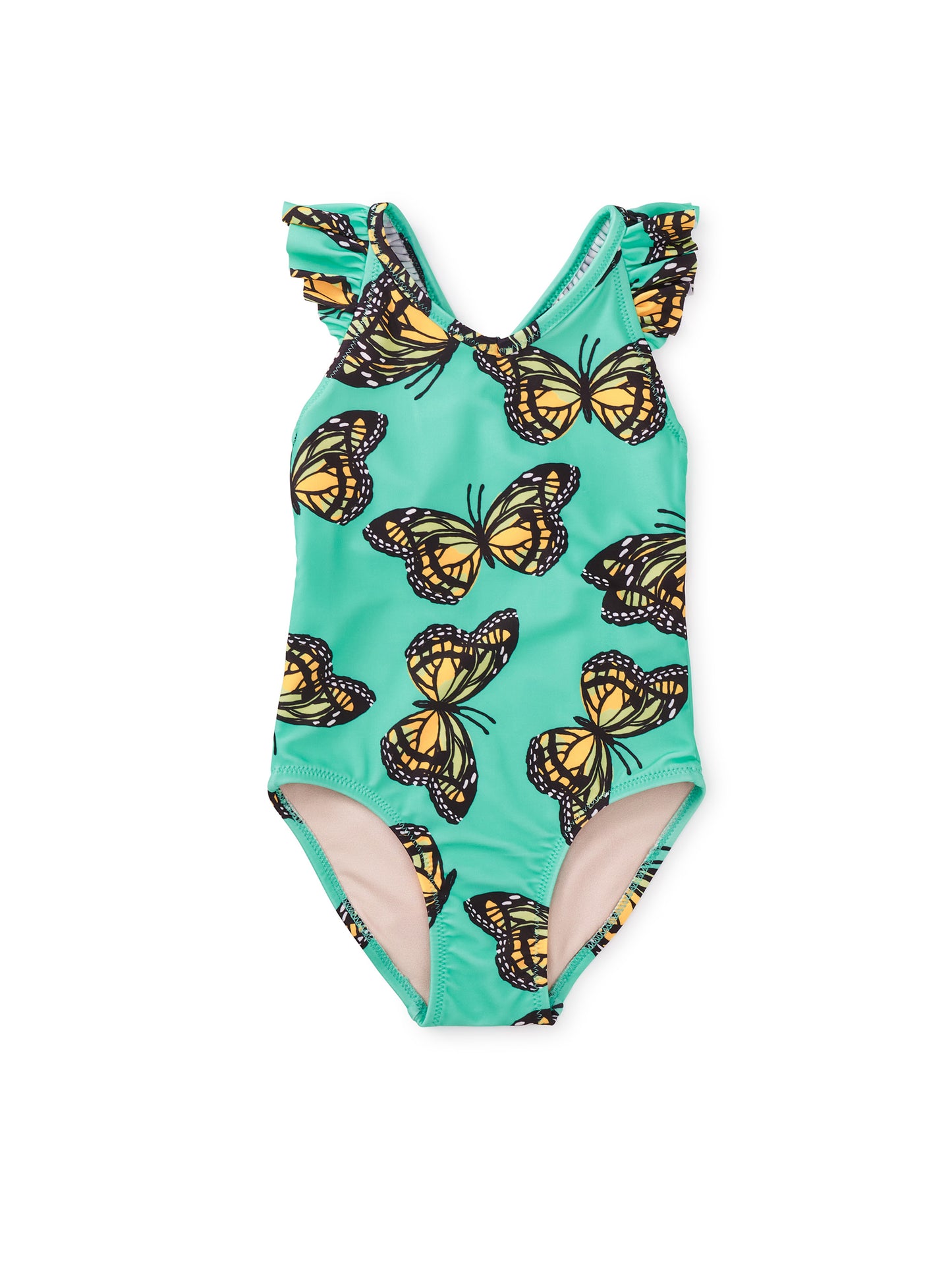 Monarch Migration Ruffle One-Piece Swimsuit