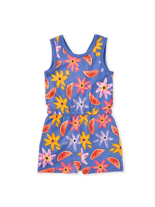 Watermelon Floral Reversible Wrap Romper