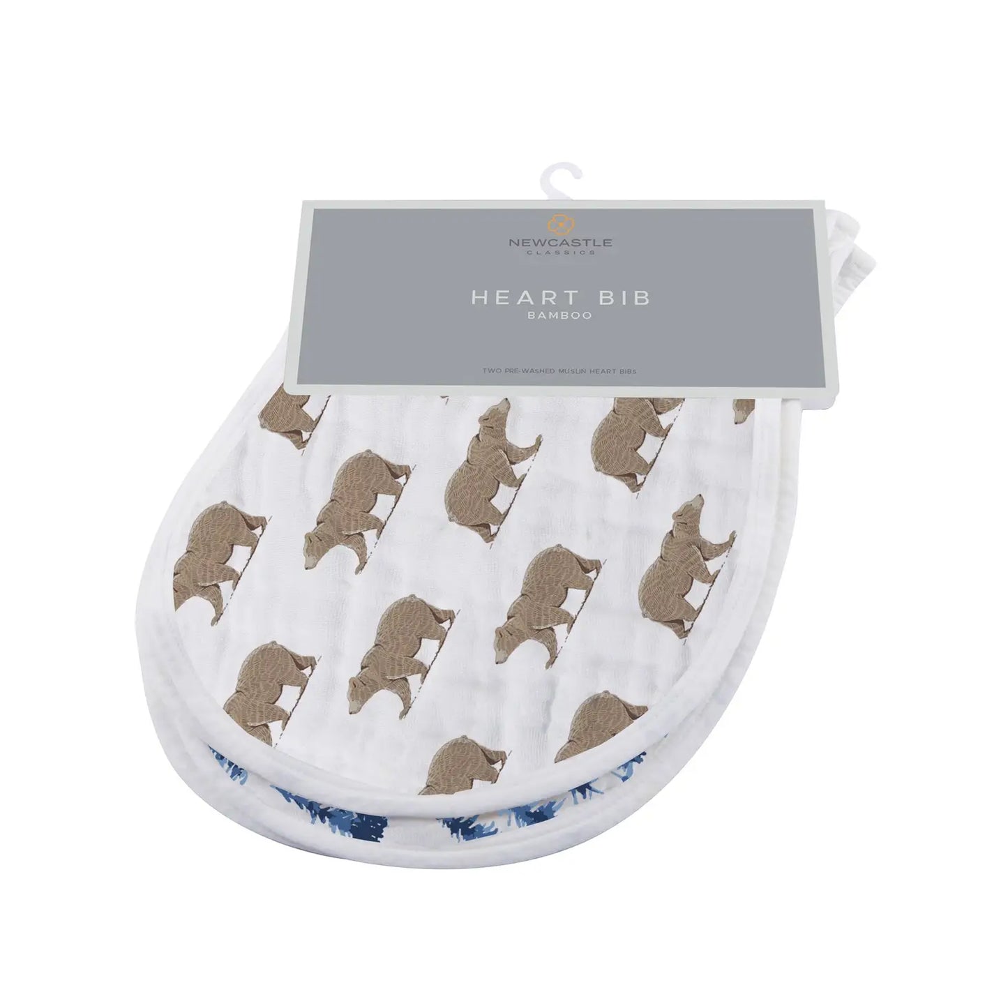 Goodnight Bear Bamboo Burp-Bib - Set of 2