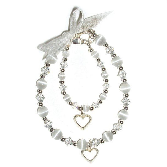 Cherished Moments Mom and Me Bracelet Set - Hearts Entwined