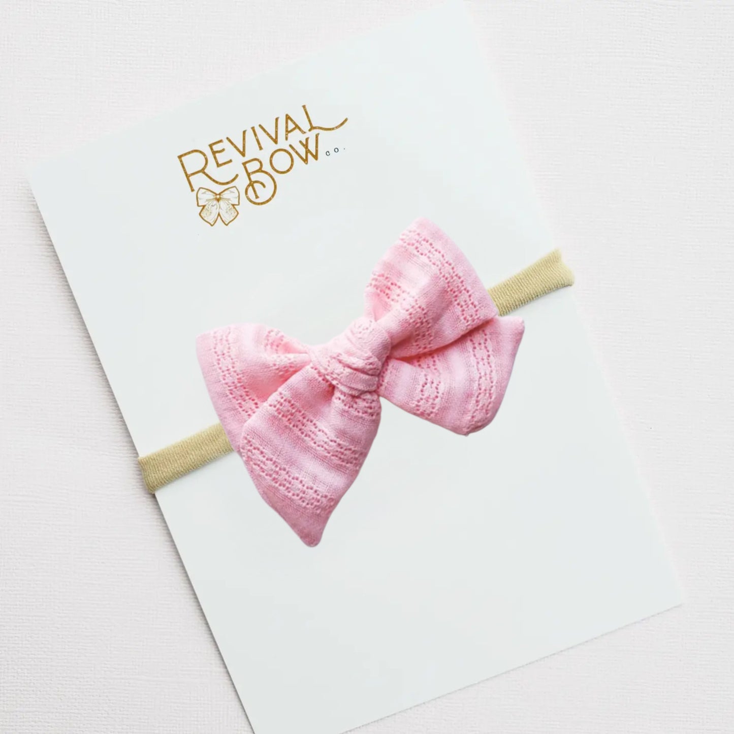 Cotton Candy Vintage Fabric Small Pinwheel Bow on Nylon Headband