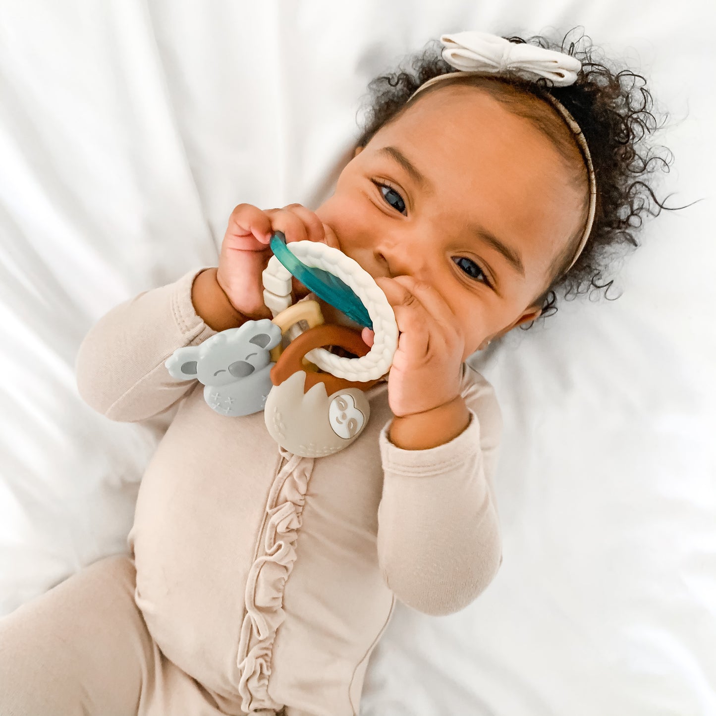 Tropical Itzy Keys - Textured Ring with Teether and Rattle