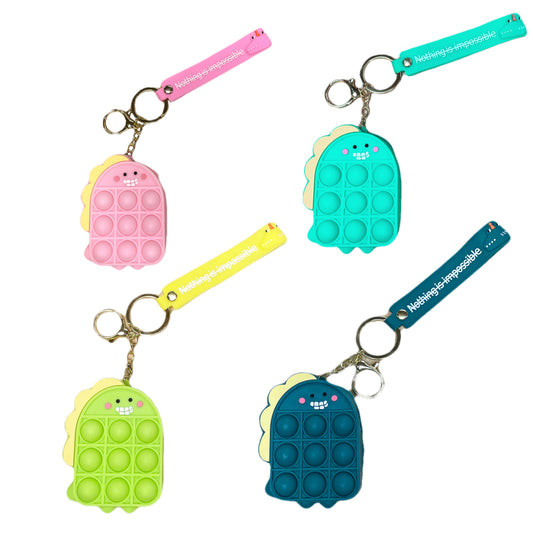Dino Mini Bag Pop Fidget Keychain