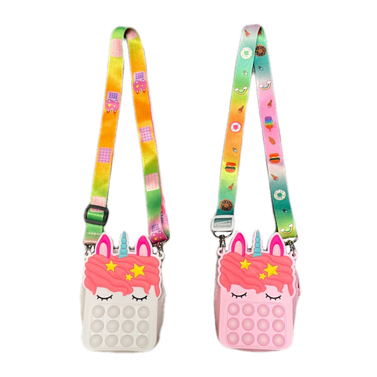 Unicorn Pop It Fidget Purse