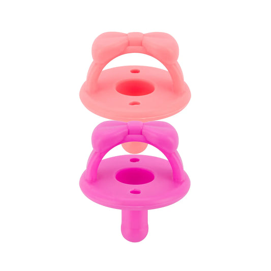 Sweetie Soother Pacifier 2pk - Guava + Dragon Fruit Bows