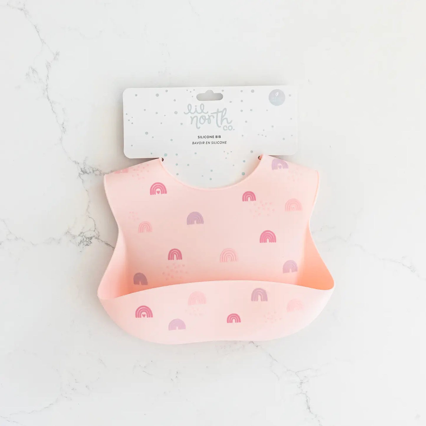 Blush Rainbows Silicone Bib