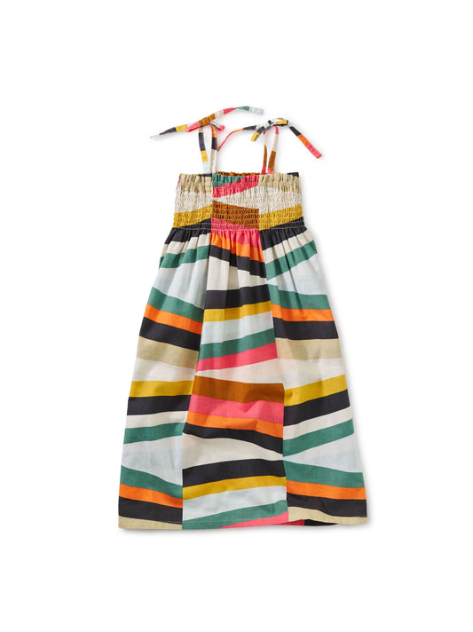 Tie Shoulder Midi Dress - Rug Chevron