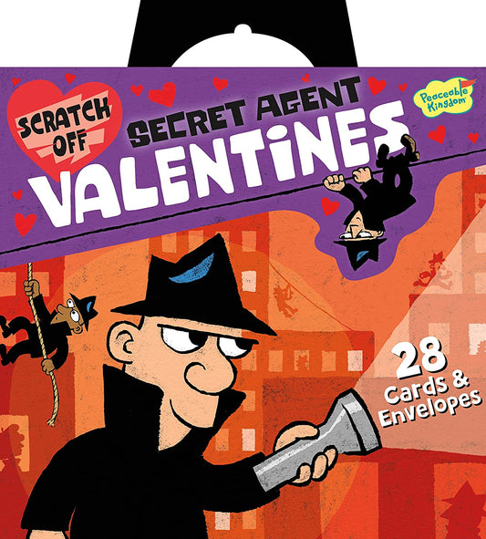 Secret Agent Scratch-Off Valentine Cards