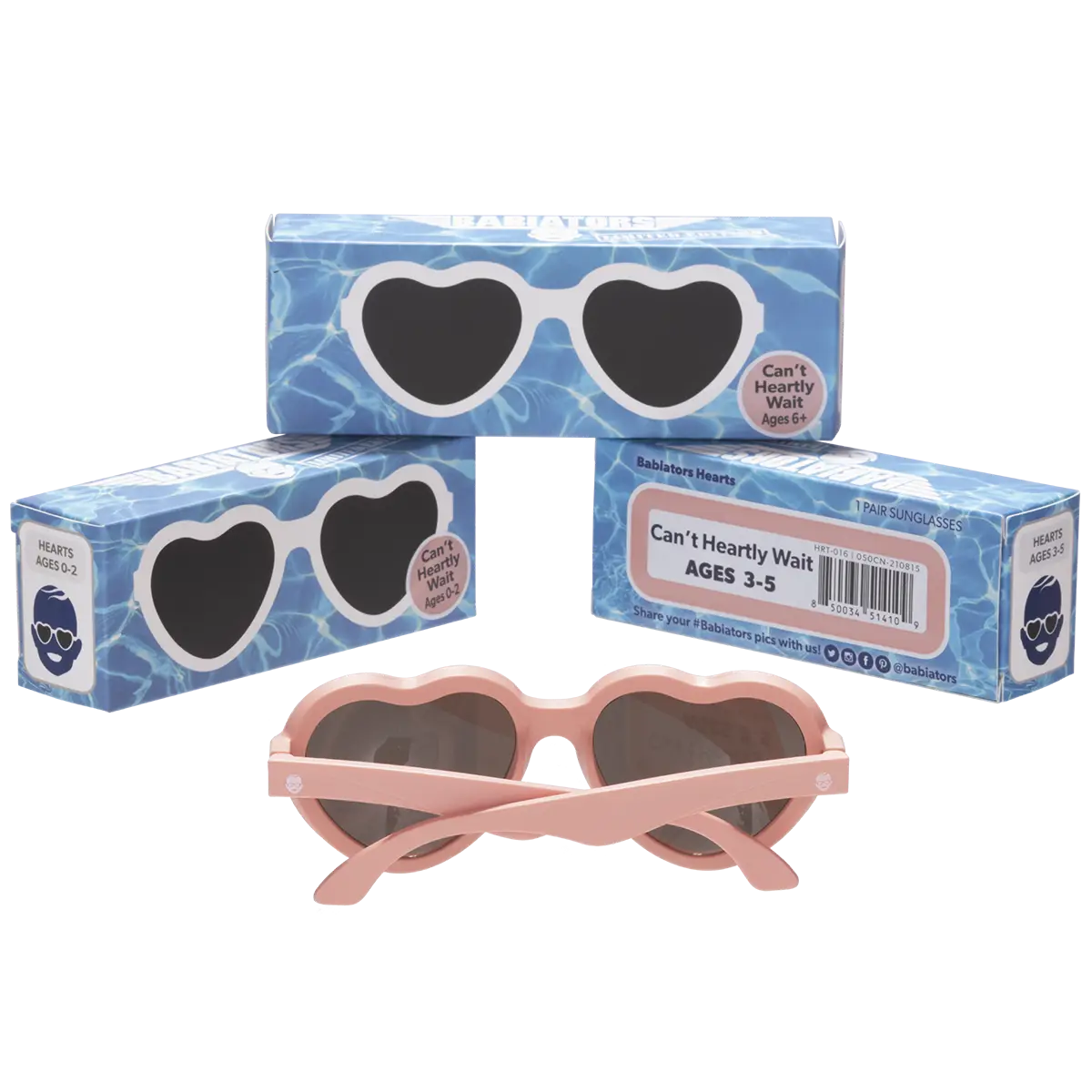 Can't Heartly Wait with Amber Lens - Heart Shaped Sunglasses