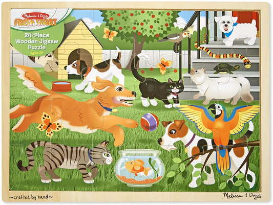 Pets Wooden Jigsaw Puzzle 24pc - Melissa & Doug