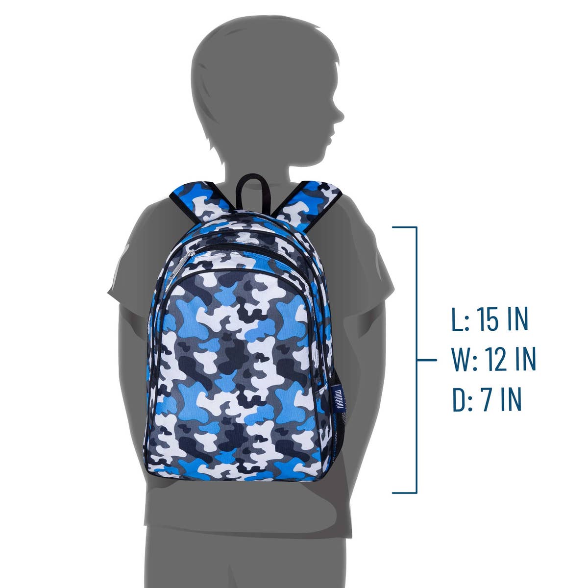 Wildkin 15 inch Backpack - Blue Camo