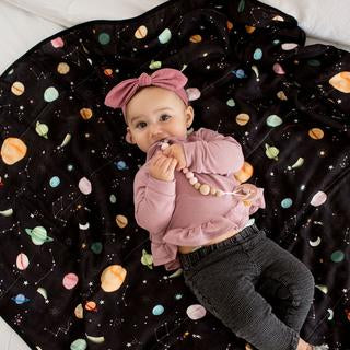Loulou Lollipop Muslin Swaddle Blanket - Planets