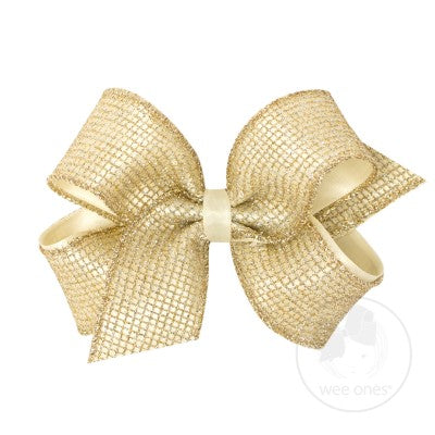 Wee Ones Medium Geometric Glitter Overlay Bow