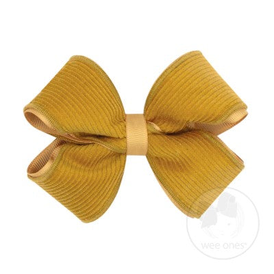 Wee Ones Small Corduroy Overlay Bow