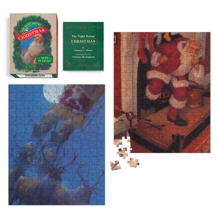 The Night Before Christmas Book and Mini Puzzles Kit
