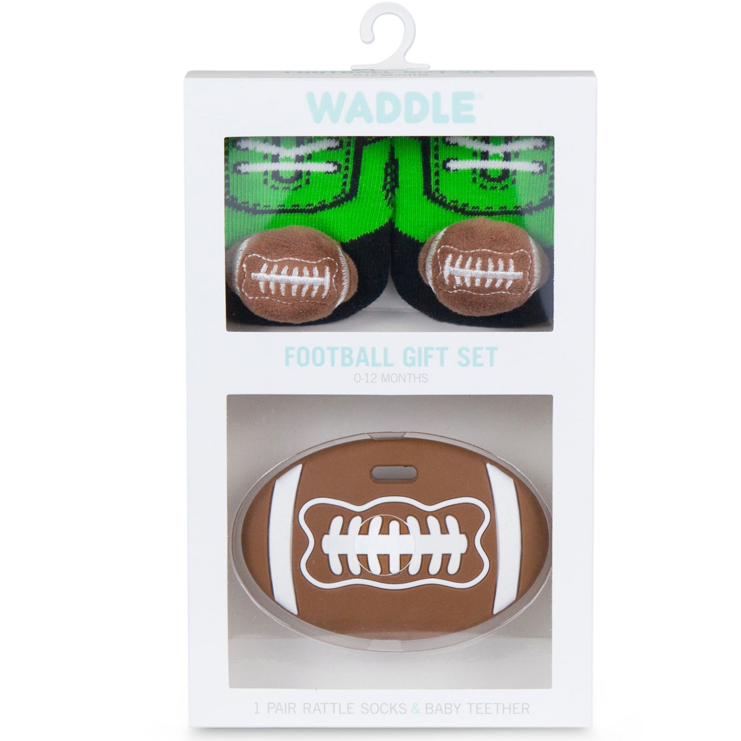 Waddle Socks and Teether Gift Set - Football