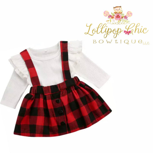 Plaid Baby Jumper - Lollipop Chic Bowtique
