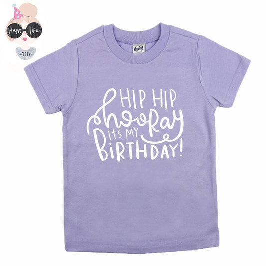 Hip Hip Hooray Birthday Shirt - Lavender